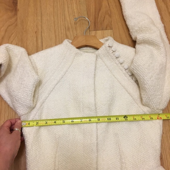 BCBGMaxAzria Fully Lined Ivory Wool Jacket X-Small - Picture 6 of 7